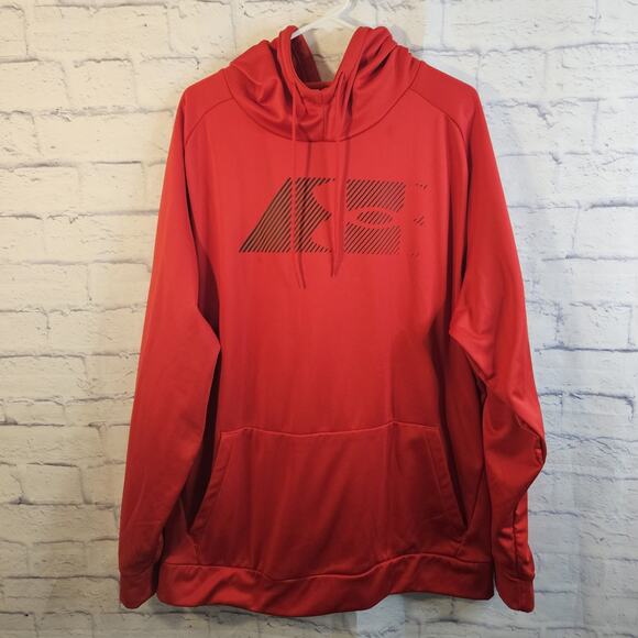 Under Armour Other - Under Armour Pullover Hoodie Sweatshirt Red Mens 3XL Loose